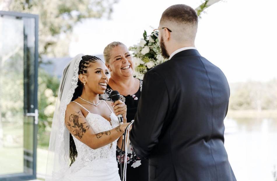 Great-a-tude wedding ceremony moment 11