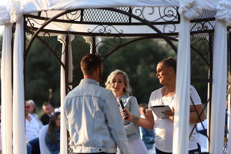 Great-a-tude wedding ceremony moment 13