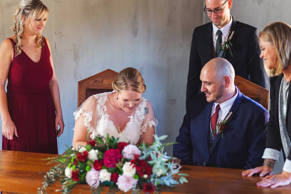 Great-a-tude wedding ceremony moment 15