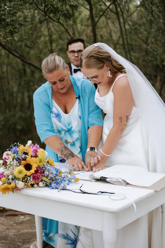Great-a-tude wedding ceremony moment 2