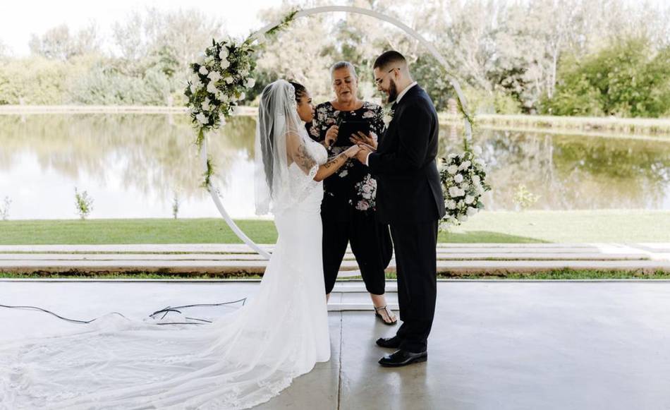 Great-a-tude wedding ceremony moment 8